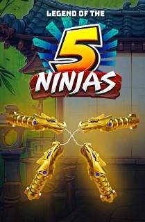 Legend Of The 5 Ninjas - Select the right Ninja for you and join the challenge in this great 243 ways to win slot game with great graphics and killer sound effects. 