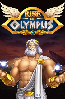 Image of Rise of Olympus online slot. Enter the fascinating world of Greek mythology and clime to Mount Olympus in this exciting 5 reels and 5 paylines slot game with Symbol Removal, Cascading Reels, Random Wilds, Cluster Pays, Extra Spins, and Increasing Multiplier. 