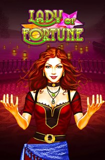 Image of Lady of Fortune online slot. This is a fun slot game with 5 reels and 15 paylines that also has a bonus game but not too many features that disturb the basic game so it is ideal for classic slots lovers. 