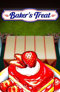 Image of Baker's Treat online slot. Come and enjoy some great baked treats that might also land you big wins in this exciting 5 reels, 15 paylines slot game, and 7 different bonus games. 