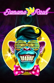 Image of Banana Rock online slot. The Monkeys rock band rocks in this awesome slot with 5 reels, 10 paylines, and 3 bonus features. 