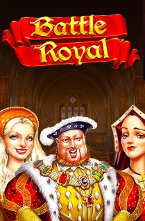 Image of Battle Royal online slot. Enjoy the exploits of King Henry the 8th and his infamous 6 wives in this great slot game with 5 reels, 20 paylines, and 3 bonus features.