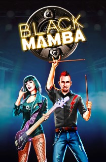 Image of Black Mamba online slot. Give it up to some cool female rock musicians in this cool slot game played on 5 reels, 20 paylines, and amazing 6 bonus features. 