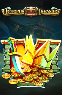 Image of Octopus Treasure online slot. Dive deep into the ocean to meet one of its smartest creatures in this beautiful slot played on 5 reels, 20 paylines, and offers 5 different bonus features. 