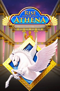 Image of Rise of Athena online slot. The Goddess of War and Wisdom is here to help in this beautiful slot game played on 5 reels, 10 paylines and offers 2 great bonus features. 