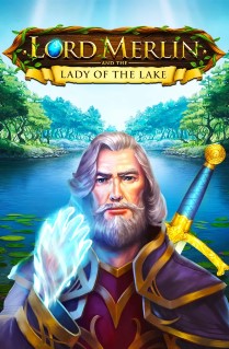 Image of Lord Merlin and the Lady of the Lake online slot. Join the great wizard in this fabulous slot game played on 5 reels, 10 paylines, and offers 2 bonus features, including free spins. 