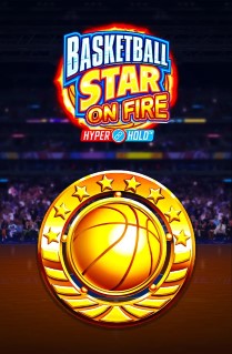 Image of Basketball Star On Fire online slot. Put your sneakers on and get ready to dunk some balls with this great slot game played on 5 reels, 25 paylines, and offers free spins and a hyper hold feature. 