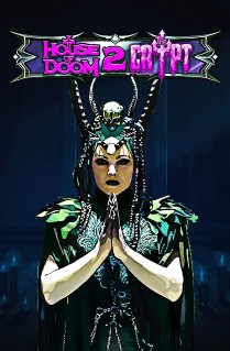 Image of House of Doom 2 The Crypt online slot. Just like the original game, this one takes you on a Gothic journey that is dark and creepy with 5 reels, 20 paylines, and 5 bonus features. 

