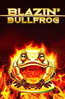 Image of Blazin' Bullfrog online slot. The frog on the Gold Volcano is here to scatter some precious gems in this great slot game played on 5 reels, with 243 ways to win, and a great re-spin feature. 