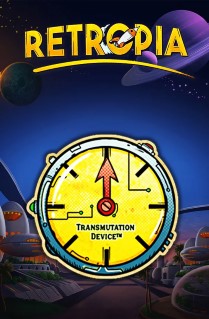 Image of Retropia online slot. This fun retro-sci-fi slot is played on 5 reels, has 25 paylines, and offers loads of bonus features, including free spins. 