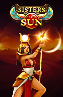 Image of Sisters of the Sun online slot. The goddesses Sekhmet, Hathor, and Bastet harness the power of the sun in this mythical slot played on 5 reels, with cluster paylines, and 5 awesome bonus features. 