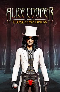Image of Alice Cooper and the Tome of Madness online slot. Dust off your leathers and get rocking with this awesome slot game played on 5 reels, with cluster paylines, and 7 dark and scary bonus features. 