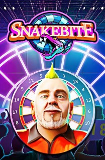 Image of Snakebite online slot. This is the official slot game for Peter ‘Snakebite’ Wright, the world-famous darts player. It is played on 5 reels, 10 paylines, that offers loads of free spins. 