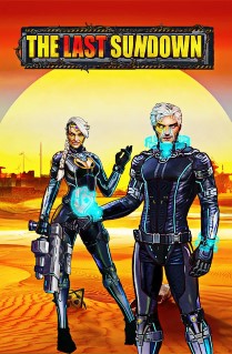 Image of The Last Sundown online slot. A dystopic future is awaiting you in this great slot game played on 5 reels, with 243 to 7,776 ways to win, and 2 bonus features. 
