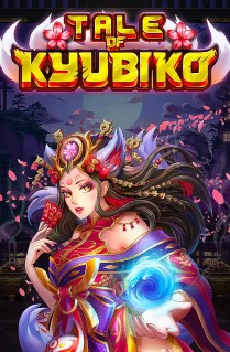 Image of Tale of Kyubiko online slot. This Japanese mythology-themed slot is played on 3 reels, 5 paylines, and offers a great respin multiplier feature. 