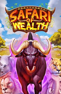 Image of Safari of Wealth online slot. Venture into the wild side with this awesome animal-themed slot played on 5 reels, with up to 7,776 ways to win, and 2 great bonus features. 