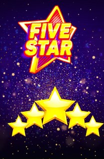 Five Star - This classic fruit machine is bursting with fun. It is played on 5 reels with 3 paylines, and is packed with bonus features like multiplayer and respins. 