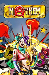 Mayhem - Brace yourself for some post-apocalyptic shenanigans with this great slot, played on 5 reels, with 20 paylines, that is packed with bonus features and free spins. 