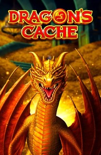 Image of Dragon's Cache online slot. Get ready to fight some dragons in this great slot, played on 5 reels, with 20 paylines, that is packed with exciting bonus features and free spins. 
