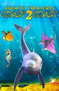 Image of Aquatic Treasures Coast 2 Coast online slot. Dive into an underwater world filled with fantastic sea creatures in this great slot, played on 5 reels, with 10 paylines, packed with bonus features and free spins. 