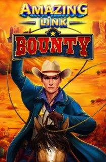 Image of Amazing Link Bounty online slot. Join the brave cowboys as they gather the herds in this amazing slot, played on 5 reels, 20 paylines, that offers respins, free spins and much more. 