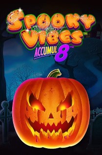 Spooky Vibes Accumul8 - Get spooked with this great Halloween slot, played on 6 reels, with cascading wins that pay everywhere, and loads of bonus features and free spins. 