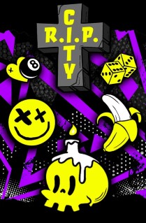 RIP City - Sitting between the two combatants is RIP City's game grid. It's a 5x5 matrix with 19 fixed paylines where winning lines of three to five of a kind may land.