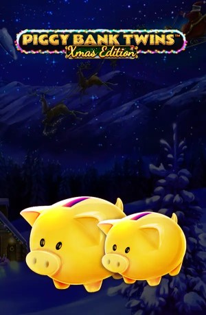 Piggy Bank Twins Xmas