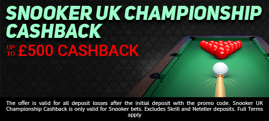 Snooker UK Championship Cashback