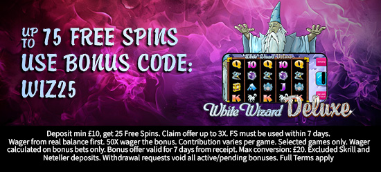 Up to 75 Free Spins