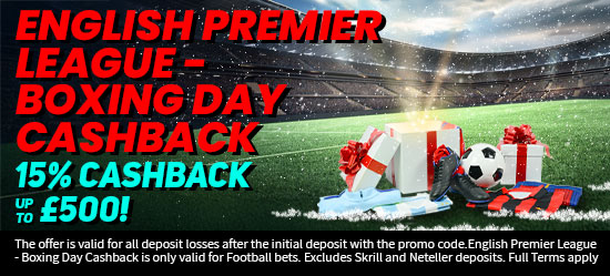 English Premier League – Boxing Day Cashback