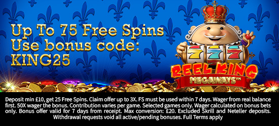 Up to 75 Free Spins