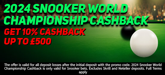 2024 Snooker World Championship Cashback