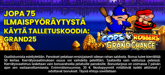 Jopa 75 Ilmaispyöräytystä