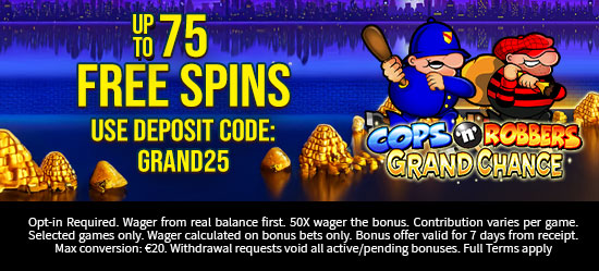 Up to 75 Free Spins