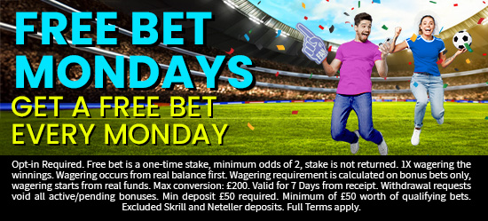 Free Bet Mondays!