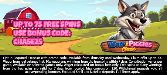 Up to 75 Free Spins