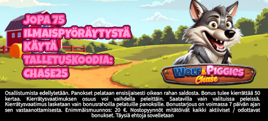 Jopa 75 Ilmaispyöräytystä