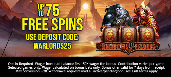 Up to 75 Free Spins