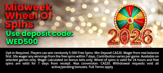 Midweek wheel of prizes