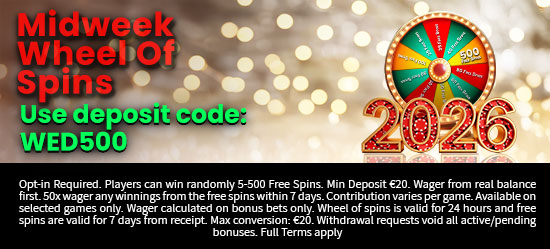 Midweek wheel of prizes-en-ie-mga