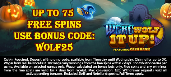 Up to 75 Free Spins