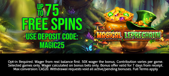 Up to 75 Free Spins