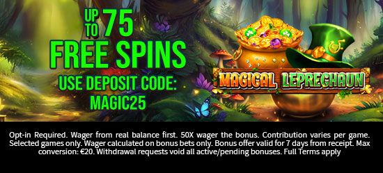 Up to 75 Free Spins