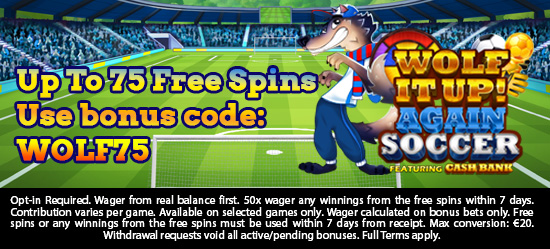 Up to 75 Free Spins