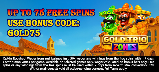 Up to 75 Free Spins