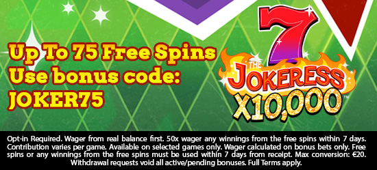 Up to 75 Free Spins