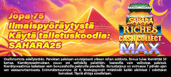 Jopa 75 Ilmaispyöräytystä