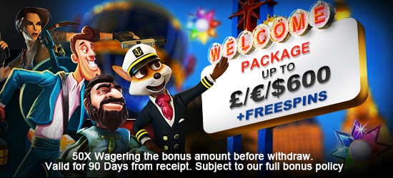 More About Welcome Package up to 600 + Free Spins Welcome Package up to 600 + Free Spins