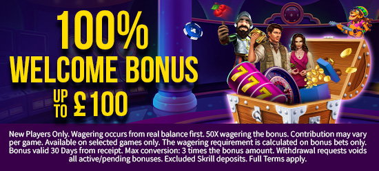 Welcome Bonus 100% up to £200 + Free Spins